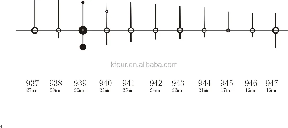 Aluminum clock hands second hands