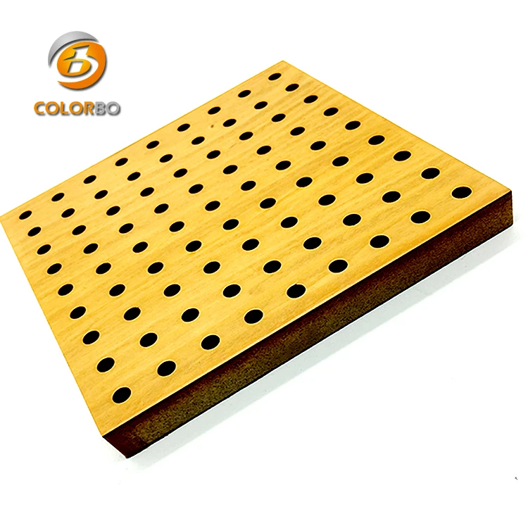 Fireproof and Sound Absorption Wooden Perforated Acoustic Panel Ceiling Strip Paneling Acoustic Wall Panel