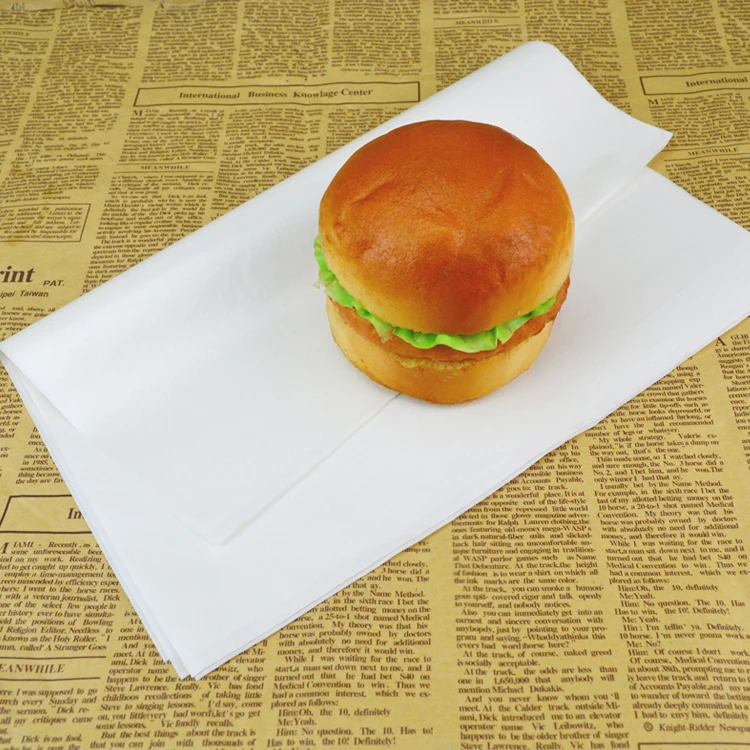 
Greaseproof Printed Food Wrapping Wax Paper Sheet 