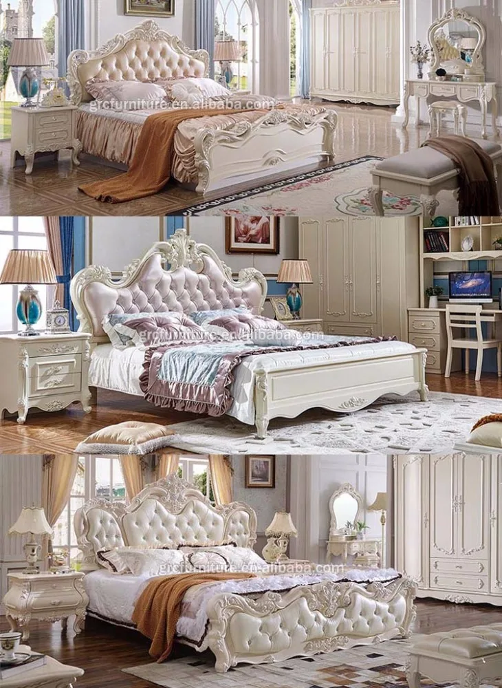 low price white ethiopian solid wood furniture bedroom hardware China