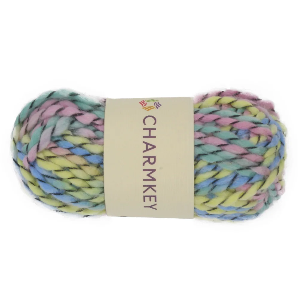 Charmkey, акриловая пряжа, необычная пряжа для вязания, ПОЛИЭФИРНАЯ ТЕКСТУРИРОВАННАЯ пряжа