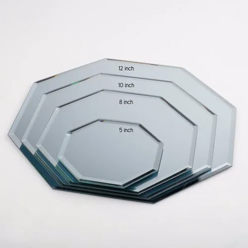 Wall decoration art deco hexagon mirror by China silver beveled mirror tiles