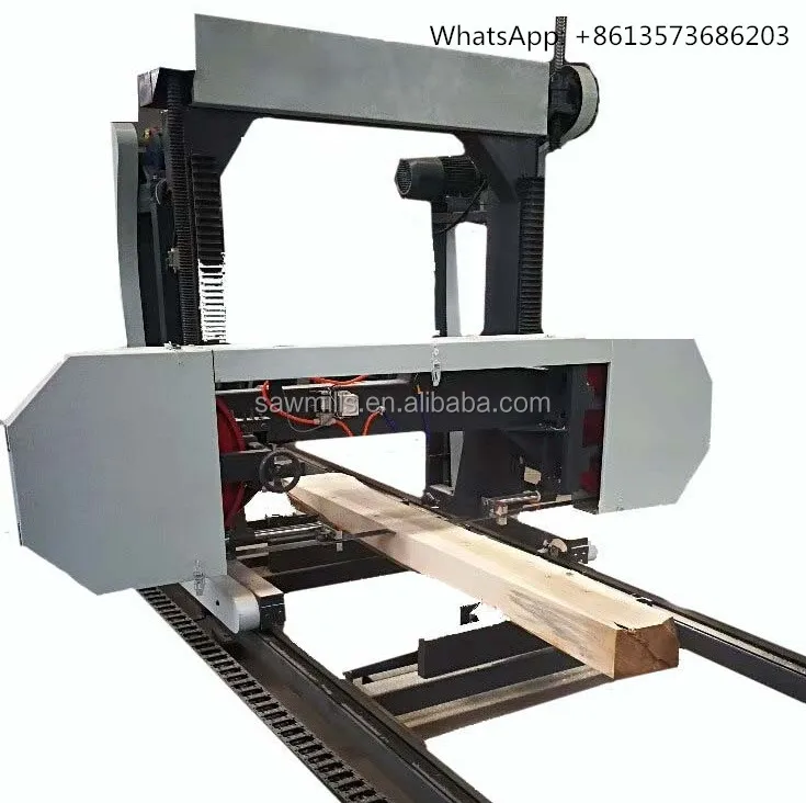 Shuanghuan portable trolley type automatic horizontal wood cutting sawmill