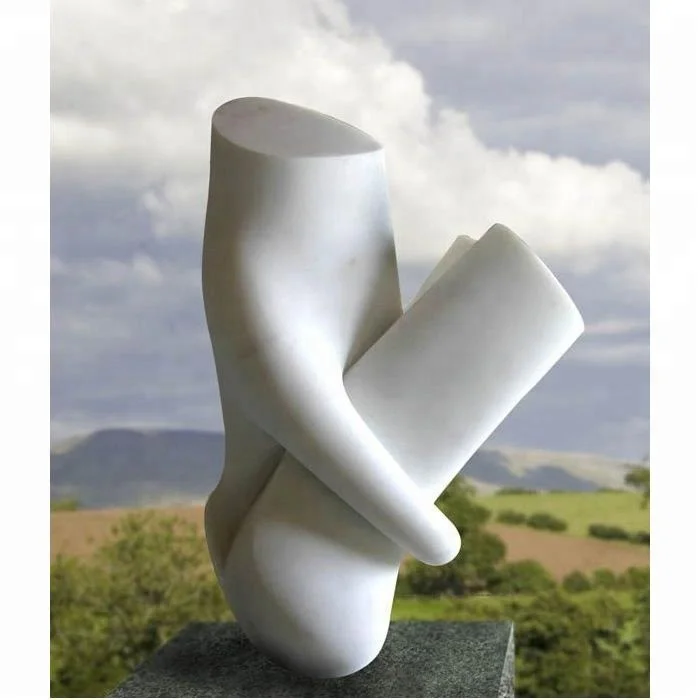 
Decorative Outdoor contemporary white marble art carving stone abstract sculpture 