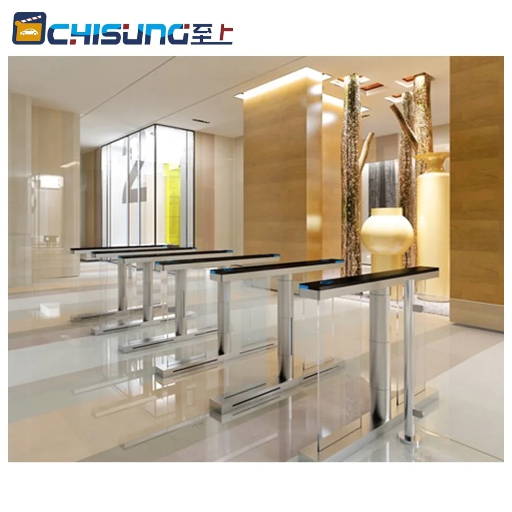 Waterproof Access Control Entrance Security Swing Stainless Steel Barrier Speed Gates for building with RFID