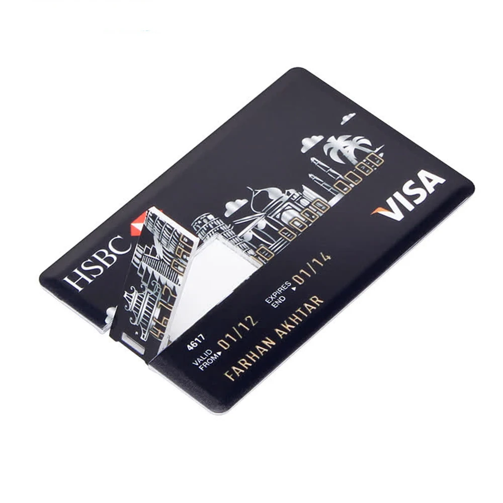 waterproof Super Slim USB 2.0 3.0 Credit Card USB Flash Drive pen drive 4GB 8GB 16GB 32GB 64GB Memory Stick