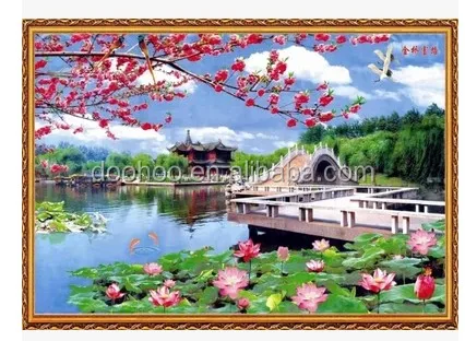 
factory ODM 3d printing landscape home decoration wall hanging 