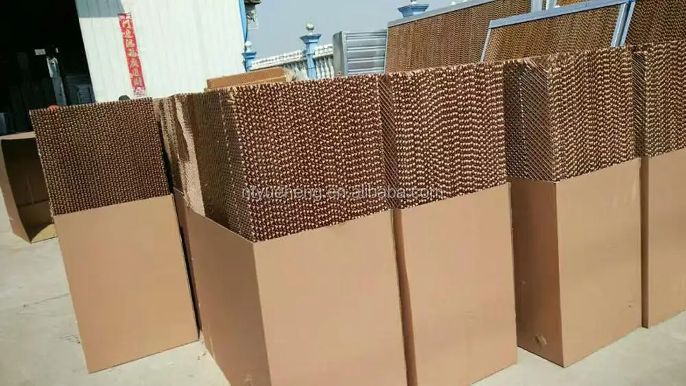 7090 evaporative cooling pad for poultry farm, galvanized sheet frame cooling pad wall