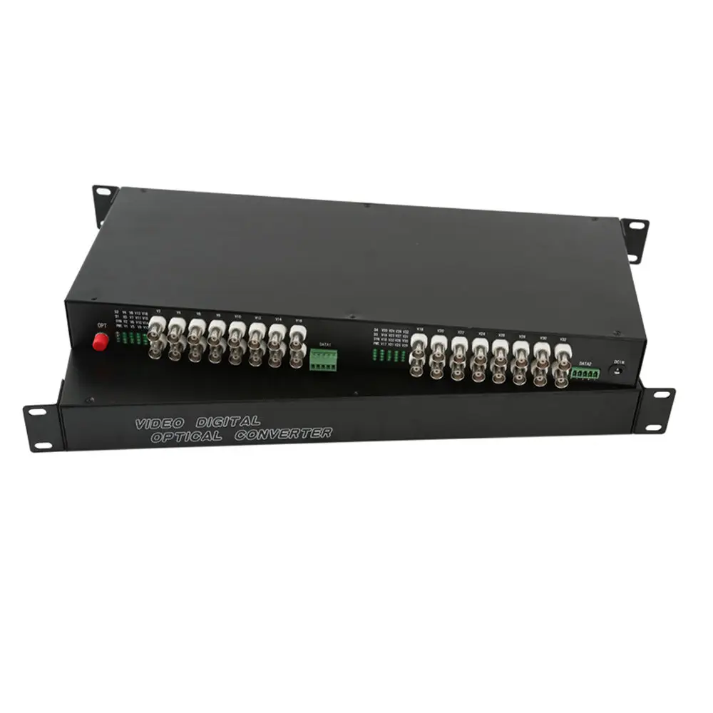32 Channels AHD/CVI/TVI combined RS485 data fiber optic video media converter