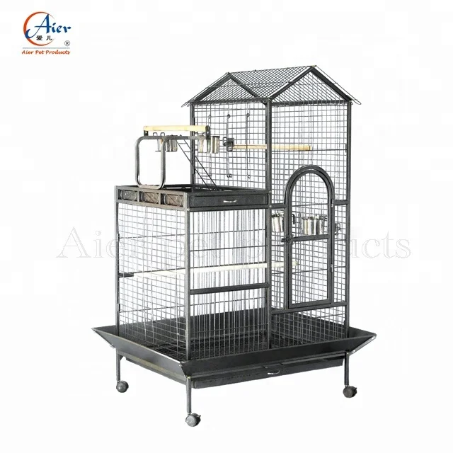 Wrought Iron Breeder Accessories Acrylic Finches Hanging Stand Folding For Birds Cages Big Breeding Flight Extra Large Bird Cage