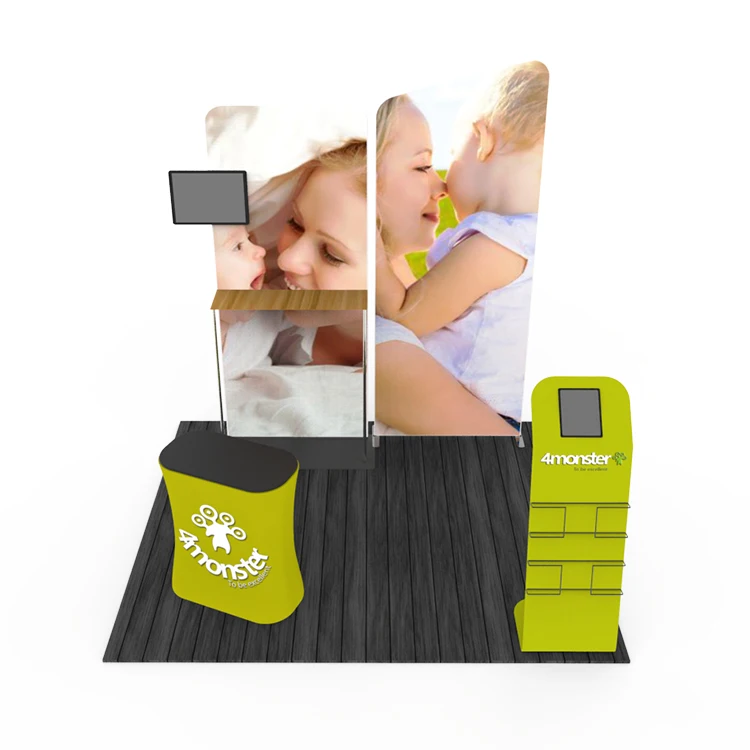 Custom aluminum portable stands mirror photo exhibition trade show booth