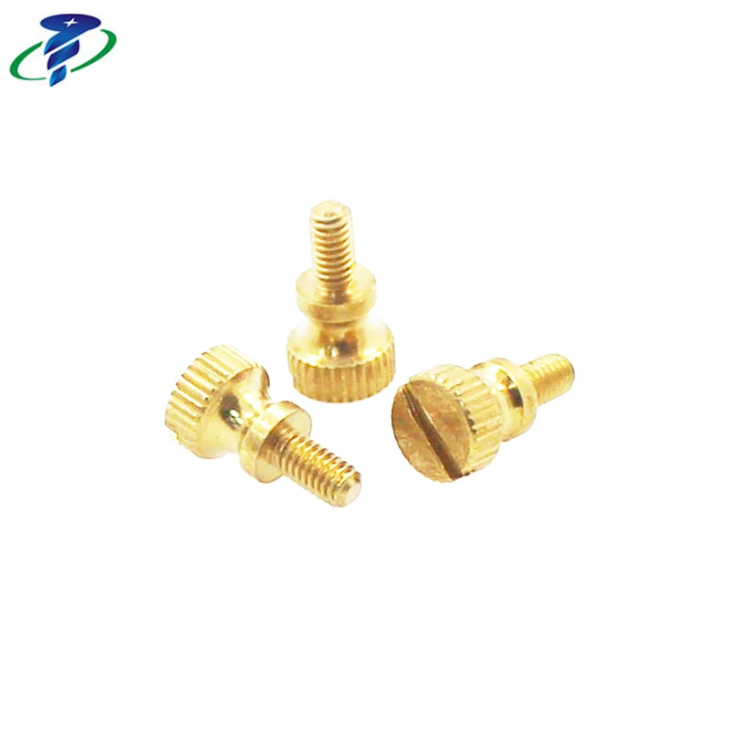Brass Hand Tighten Screw With Knurled For Aluminum Frame