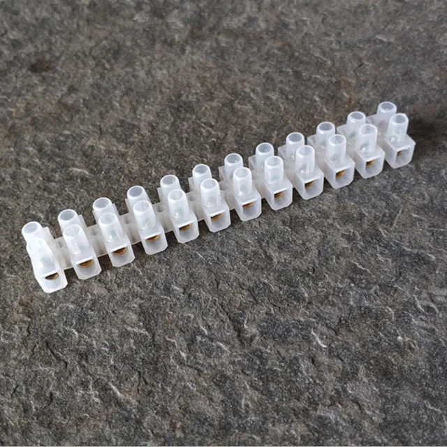 12 Way 380V 450V Terminal Strip Block 3A 6A 10A 15A 30A 60A Pack Of 10Pcs