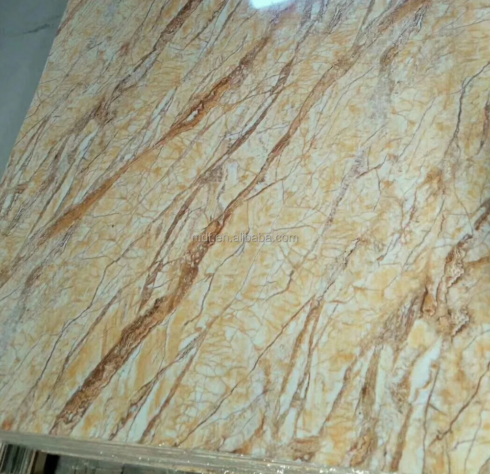 PVC Material Marble or Granite Color Wall Tile For Interior Decoration Marble color PVC Panel