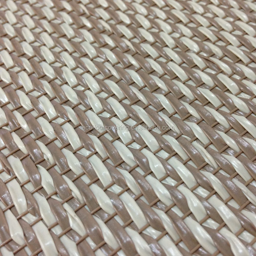 Textured Vinyl Floor New Design Outdoor Washable Plastic Woven Carpet