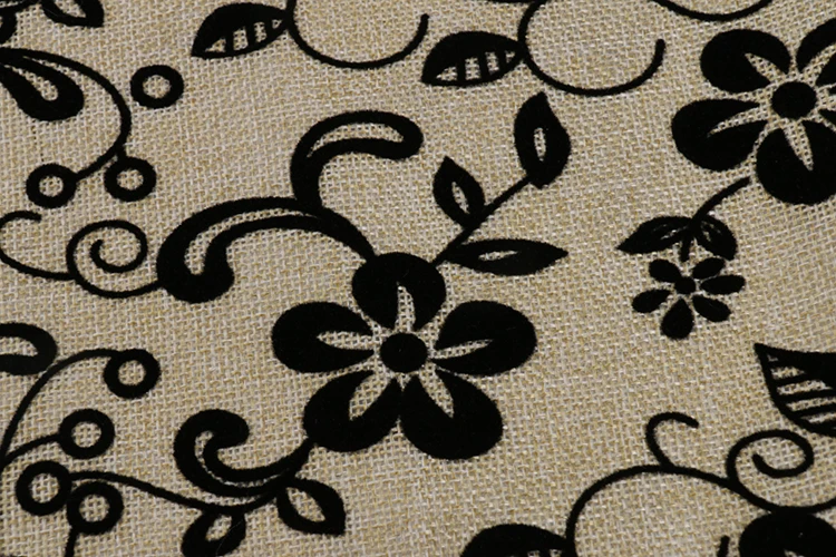 
Free khaki home textile embroidery living room furniture flock sofa fabric samples 