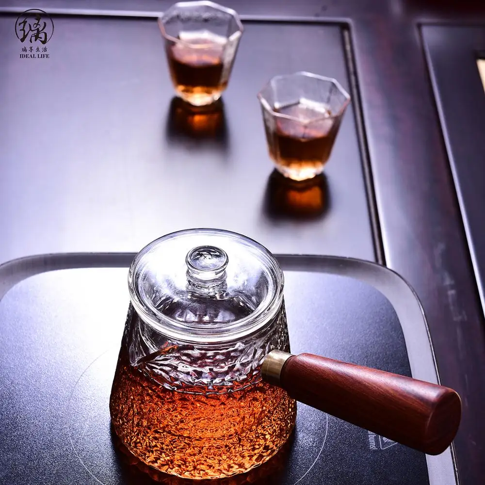 coffee and tea maker With Filter and Wood Handle