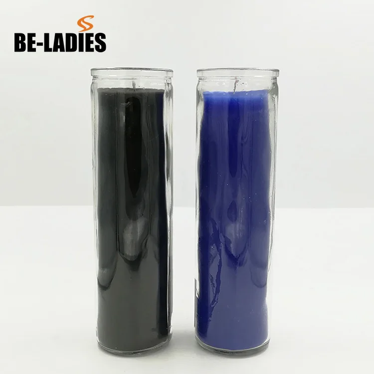 Wholesale 7 days religious Memorial glass candle in bulk