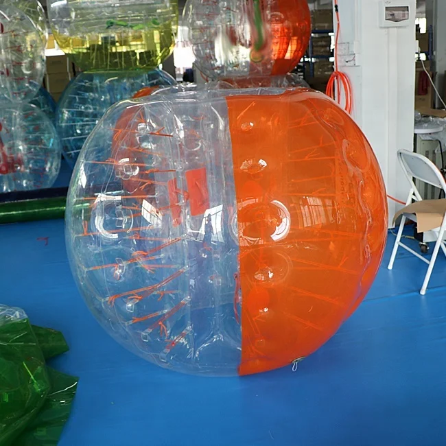 High quality commercial half color TPU inflatable bubble soccer ball bumper ball inflatable human bubble balls for sale