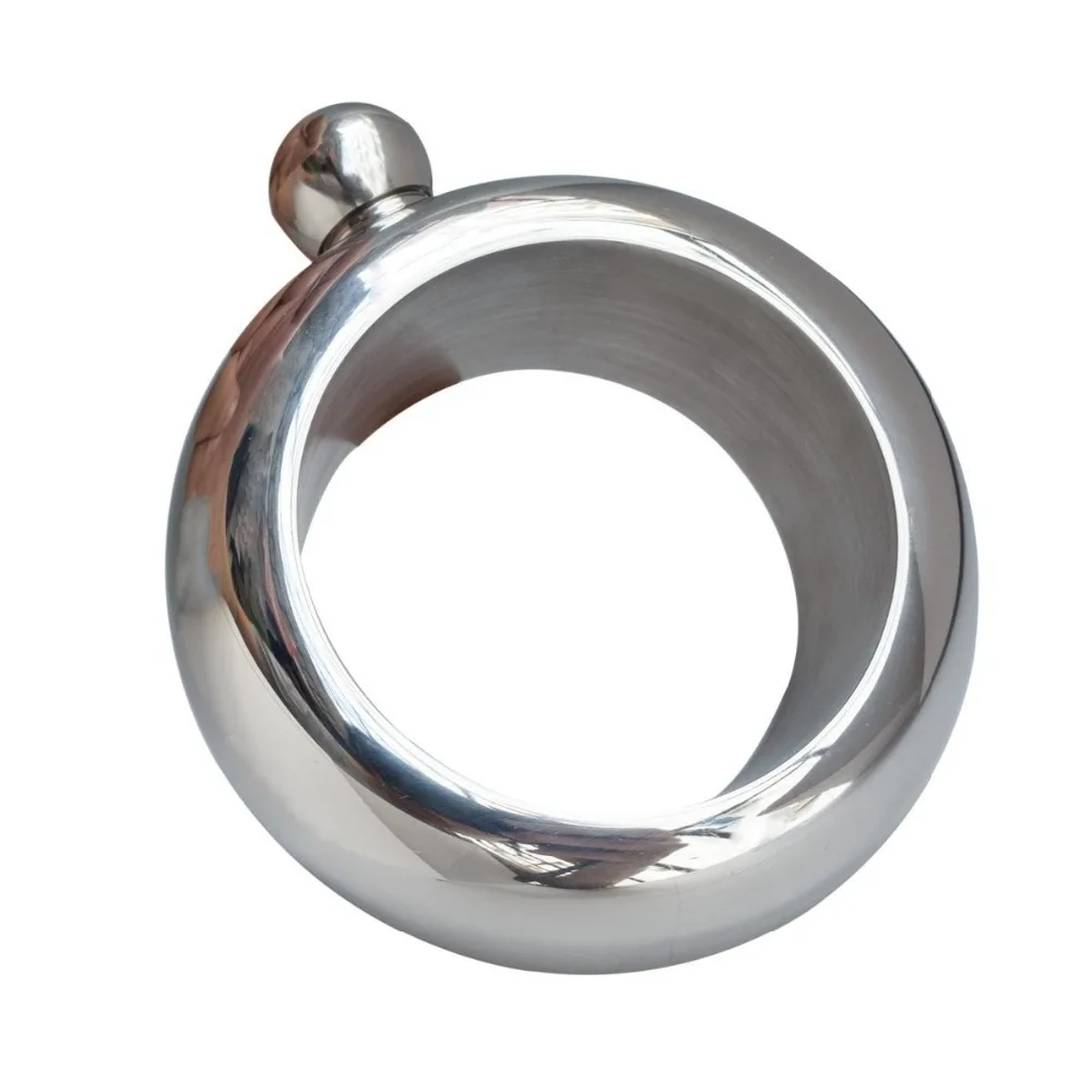 Amazon New Idea 3.5oz Bangle Bracelet Hip Flask Stainless Steel Alcohol Pocket Flagon Whiskey Drinkware Hip Flask