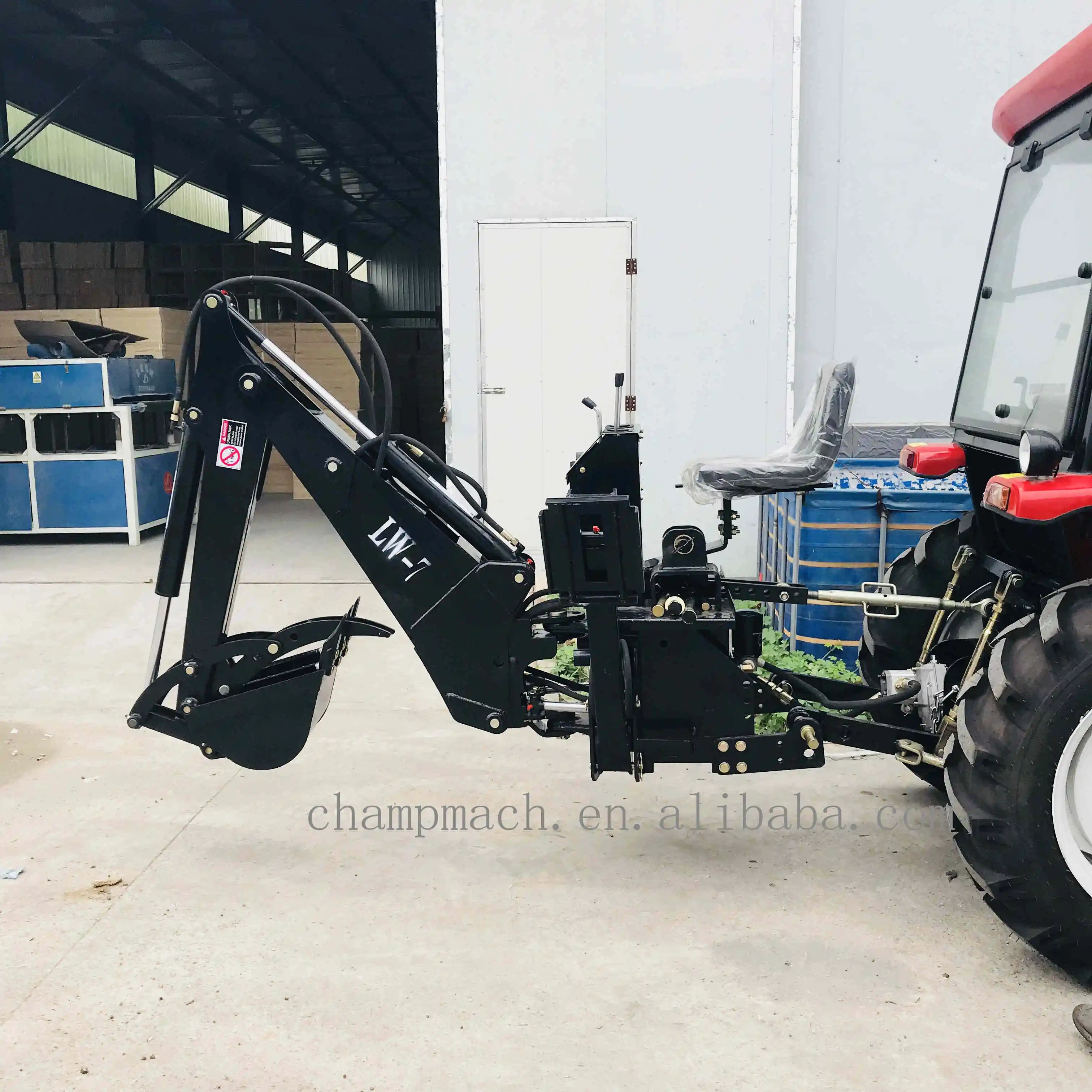 25hp 4wd mini farm tractors with front end loader and back hoe