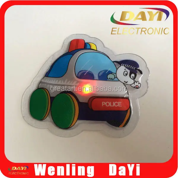 Vibration activated mini light in PVC, led pvc lights, led pvc patch lights