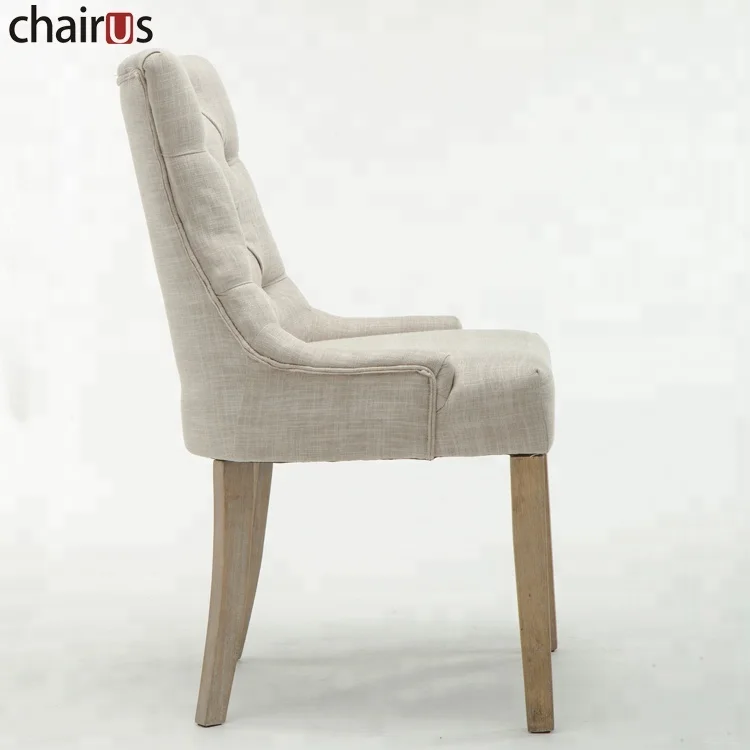Modern Chair Furniture Fabric Wooden Cheap Restaurant Upholstery Dining Room Set Tufted Dining Chair