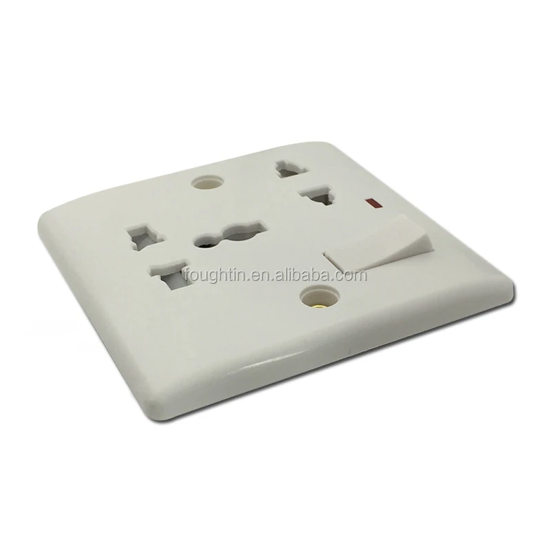 Electric switch 13A 250V 5pin multi function switched socket