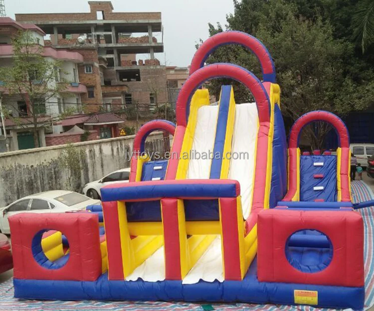 New cheap giant commercial inflatable obstacle inflatable sport game bounce slide