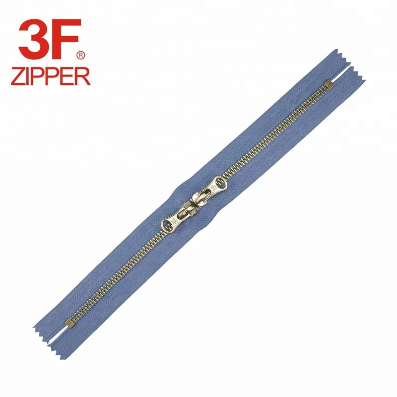 O type two way closed end metal zipper 5# Y teeth
