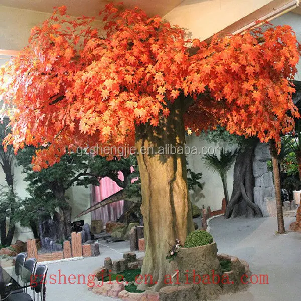 Artificial japanese maple tree,red leaves artificial maple tree for indoor decoration