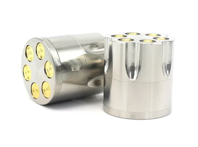 CNC made high plated gold gun precision aluminum herb grinder