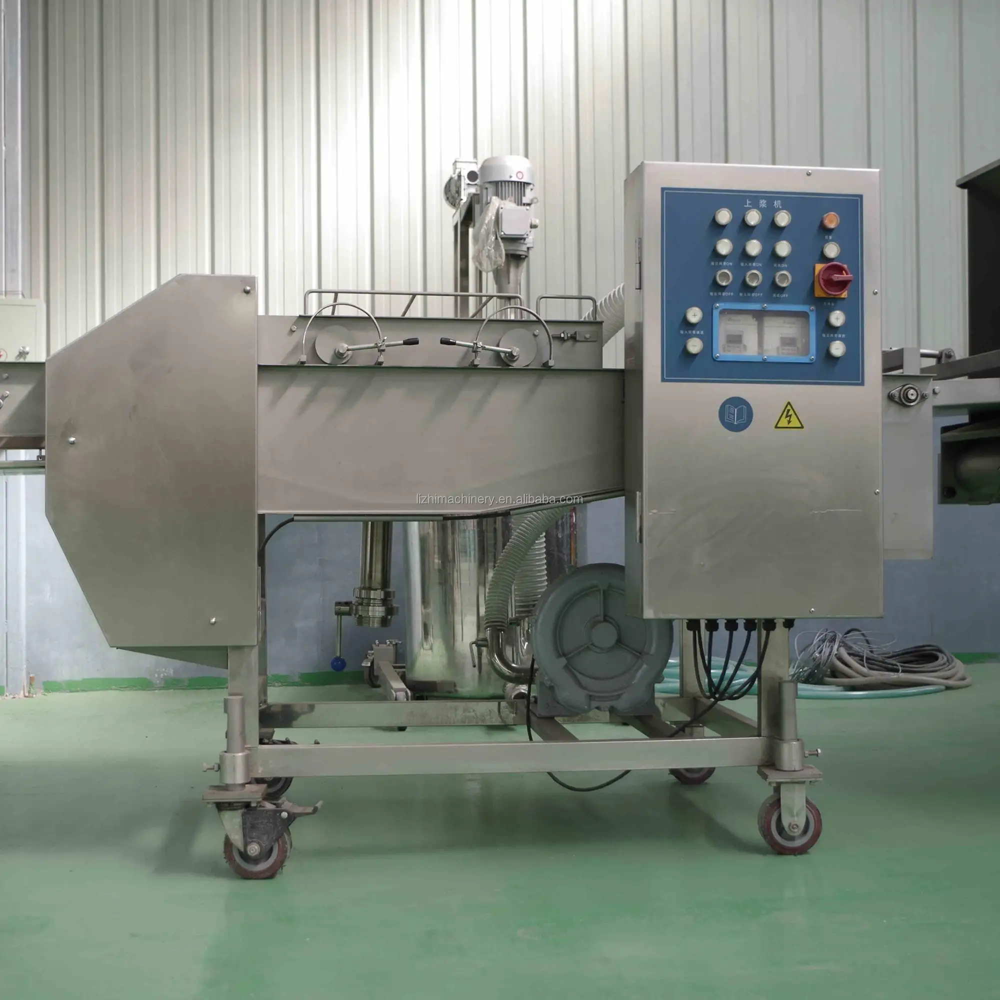 NJJ-600 Industrial commercial chicken nuggets and burger patty batter coating Battering Machine (Dipper)