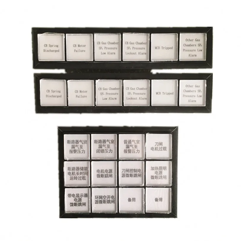 AD11-30ZH combined type 30mmX30mm  square equipment indicator light with text and different color and voltages