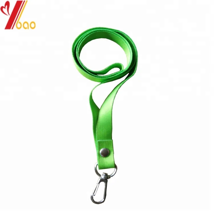 
wholesale custom solid green lanyard with buckle print satin ribbon colorful neck lanyard for card holder cell phone lanyard 