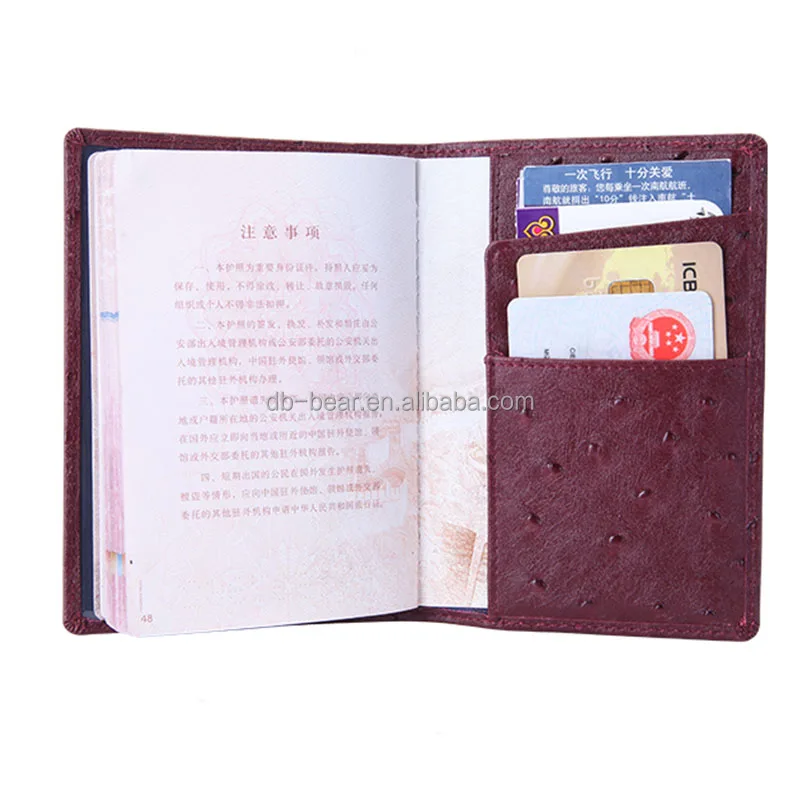 
custom pu leather passport cover 