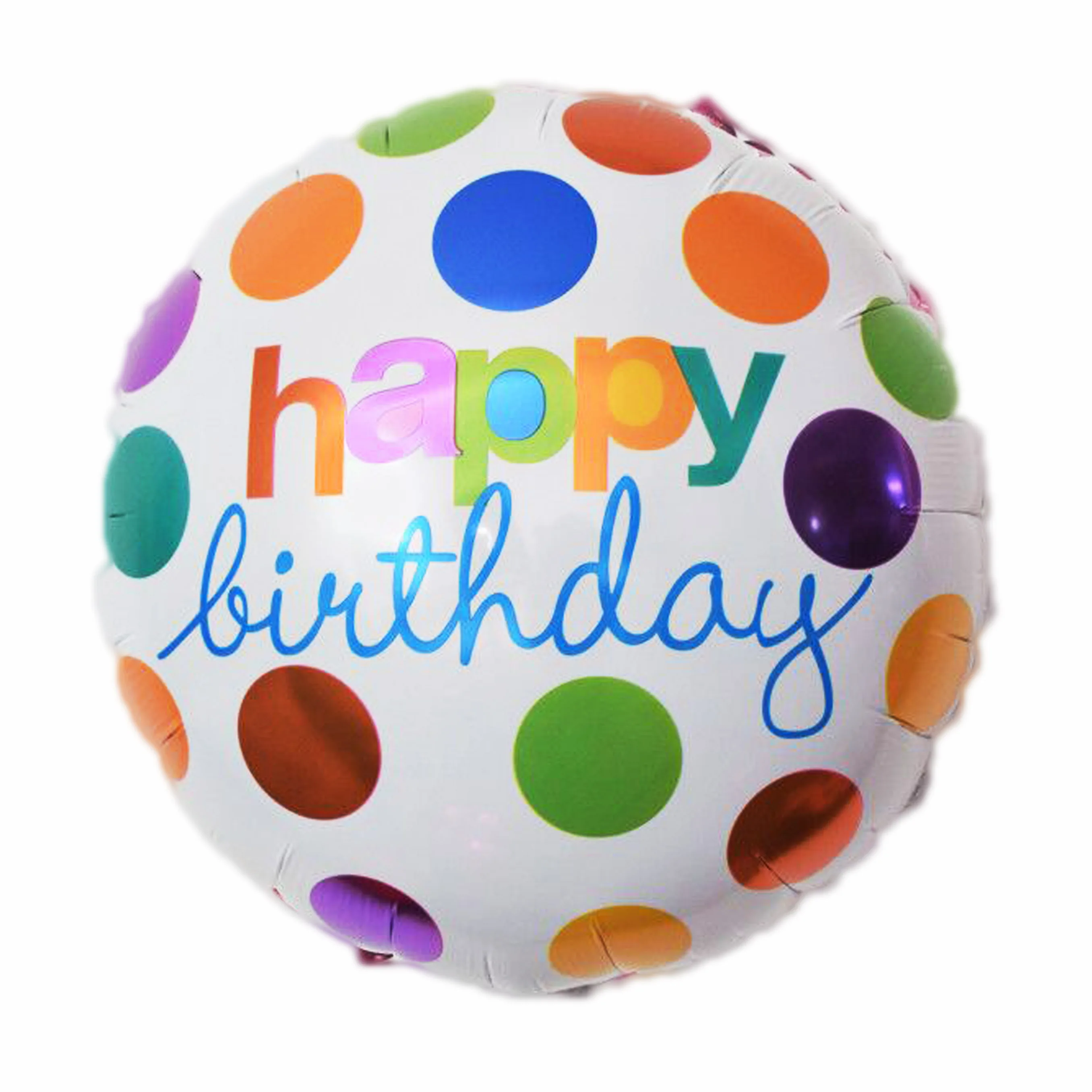 China Best quality 18 inch round shape Happy Birthday colorful foil balloon of ice cream for party decoration