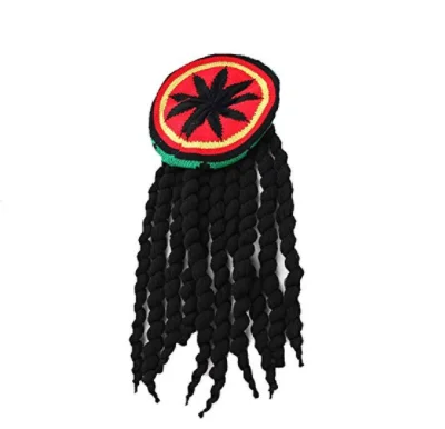 Вязаная длинная коса Rasta шляпа Reggae Marley Jamaica, африканские дреды, шапочка, шапочка