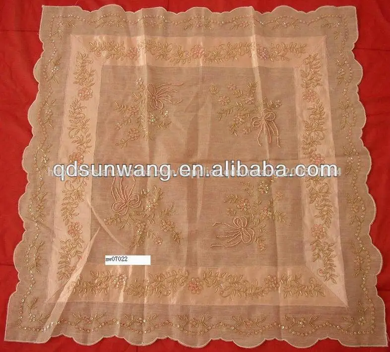 organza hand beaded embroidered tablecloth