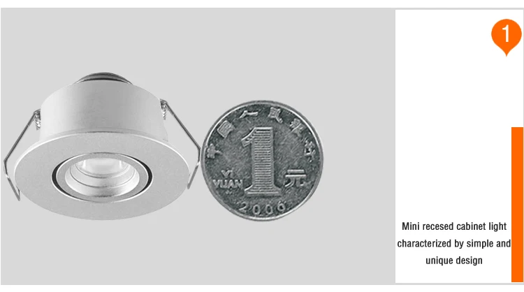 1W LED dot lamp recessed spotlight mini cabinet spot light Cabinet Downlight Recessed Spot light Driver Ceiling Lamp Mounted