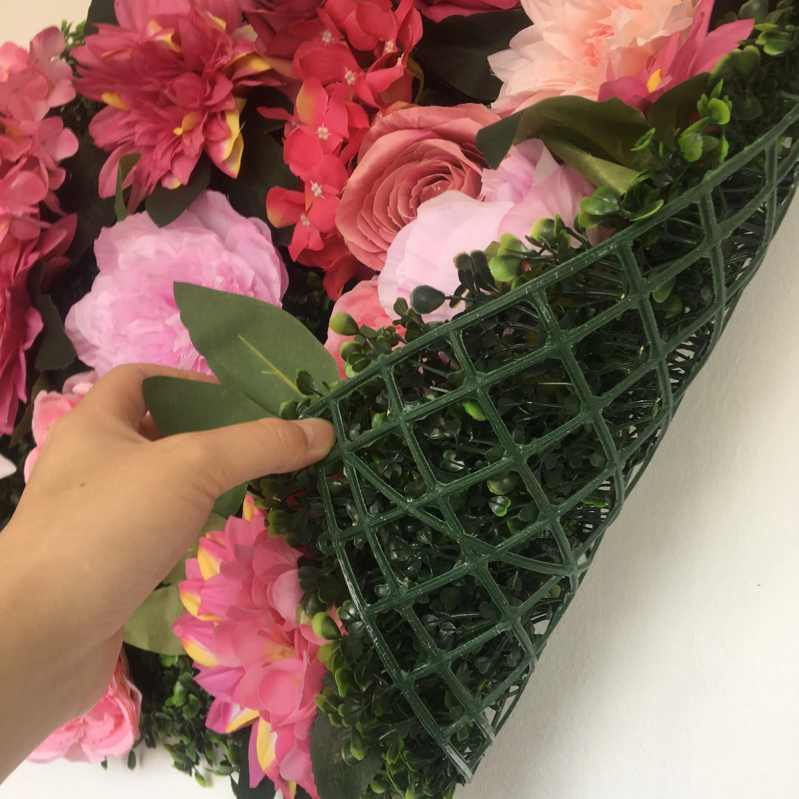 40x60cm Green Leaves Fake Foliage Mat Decoration Artificial Flower Wall Panels for Wedding, Infant, New Born, Baby Shower