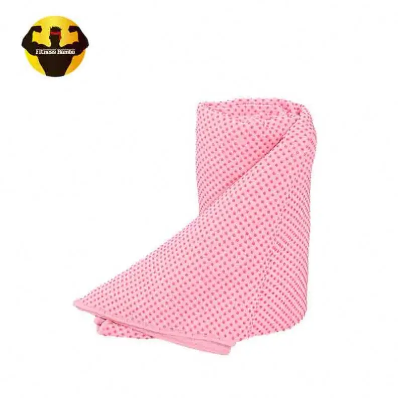 RAMBO Environment Friendly Cloth Rubber Hot Yoga Custom Printed Sweat Absorbing Sports Towel Mat