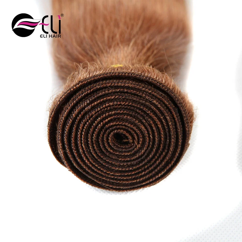 European quality 100g excellent wholesale cheap price 30 # color straight human hair weft