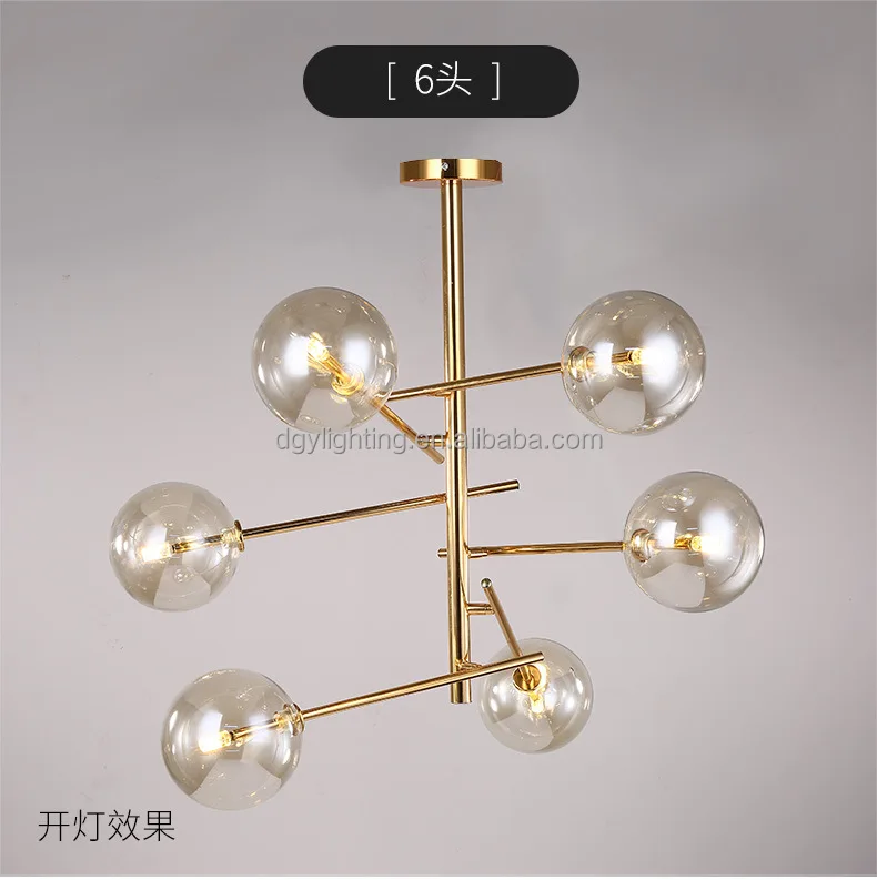 
New fashion decorative glass round bubble bottle modern restaurant lamp pendant light 