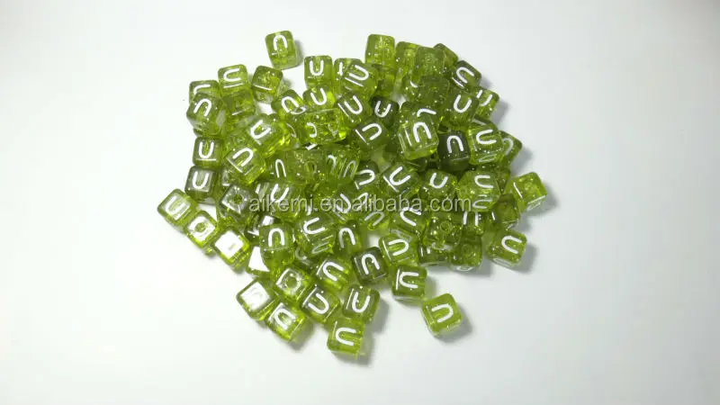 plastic cube alphabet letter beads,plastic single letter alphabet beads with vertical hole,souvenir plastic alphabet beads 12mm