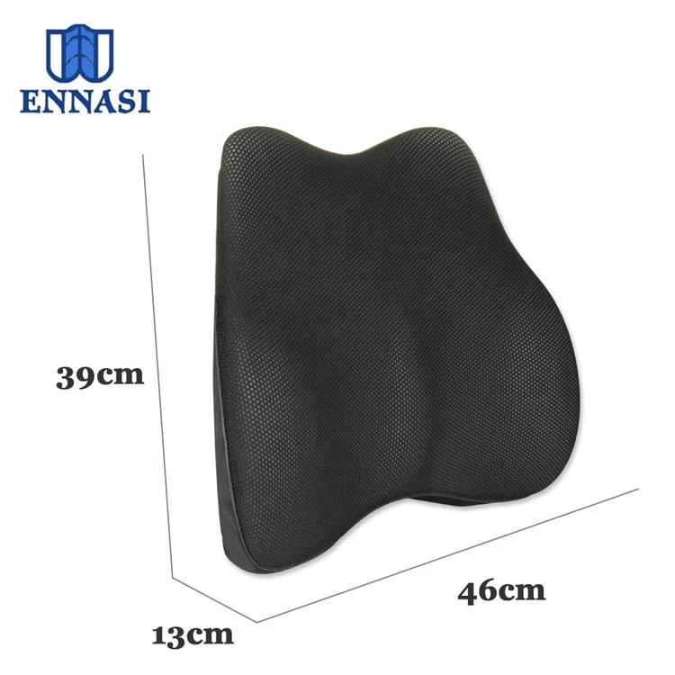 Newly Style Car Seat Office Chair Lumbar Pillow Memory Foam Full Back Pain Relieve Support Cushion with Adjustable Strap