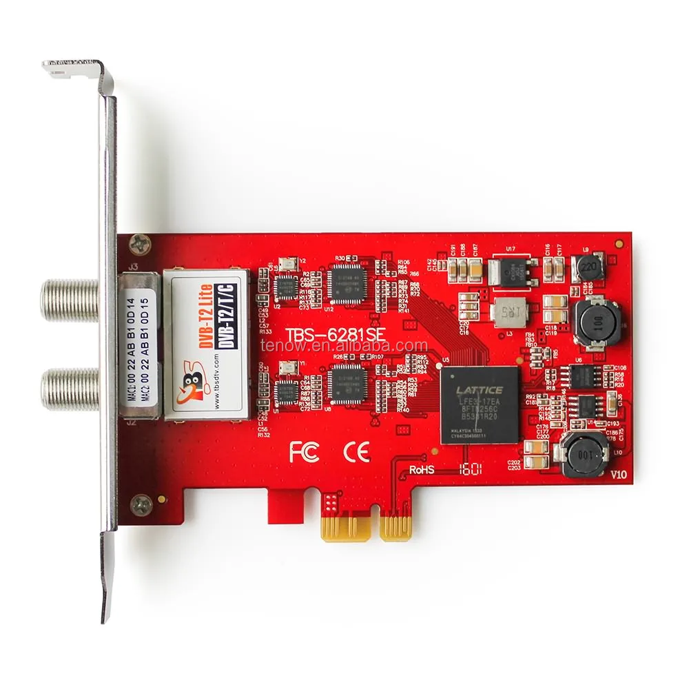 
 Цифровой наземный HD ТВ приемник TBS6281SE DVB-T2/T/C двойной тв тюнер PCIe карта  