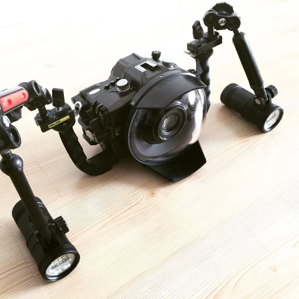 Светодиодный фонарик для дайвинга Hi Max UV10, 6000 люмен, красный, синий, розовый