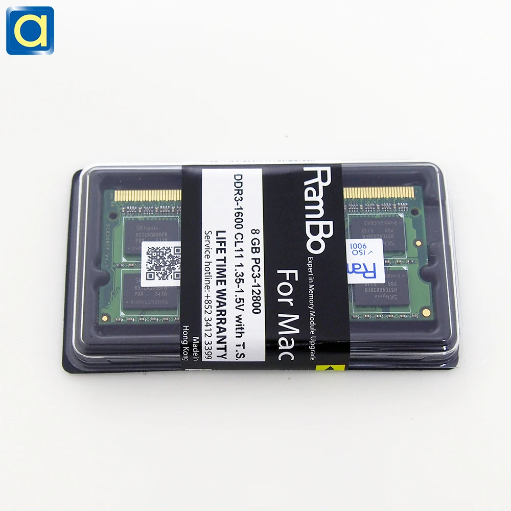 Manufacturer Good Quality Good Price Laptop Rambo 8GB Dram 204Pin Unbuf So Dimm Ddr3 1600 Dram Module