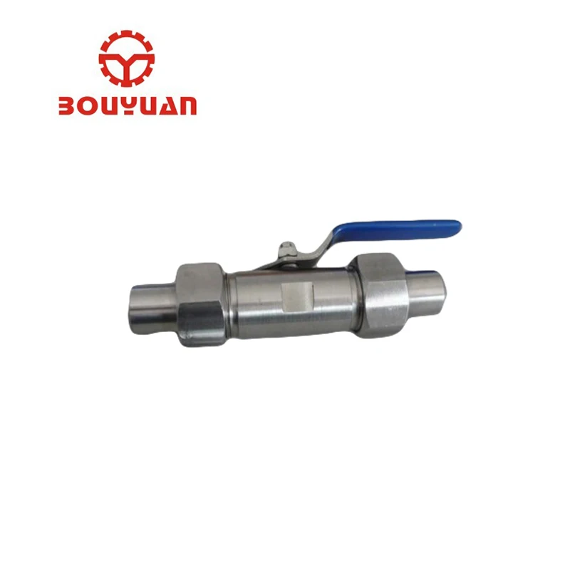 
carbon steel 3pc ball valve SS304 stainless steel welded ball valve with lock 